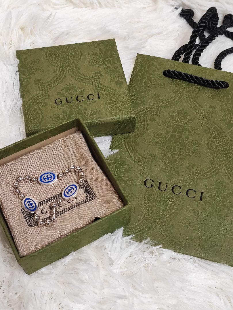 GUCCI 新品未使用品　インターロッキングボールチェーンブレスレット　刻印16