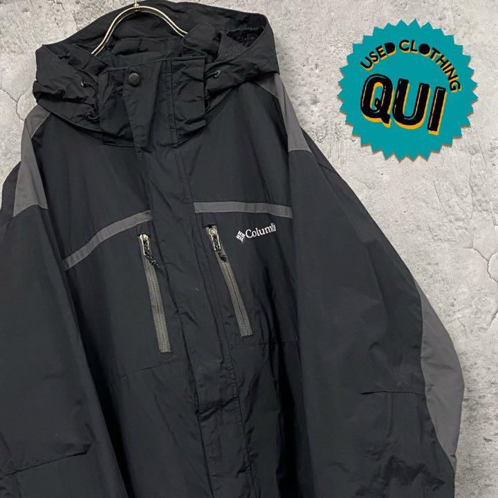 US古着○コロンビア オムニテック マウンテンパーカー ブラック メンズ2XL
