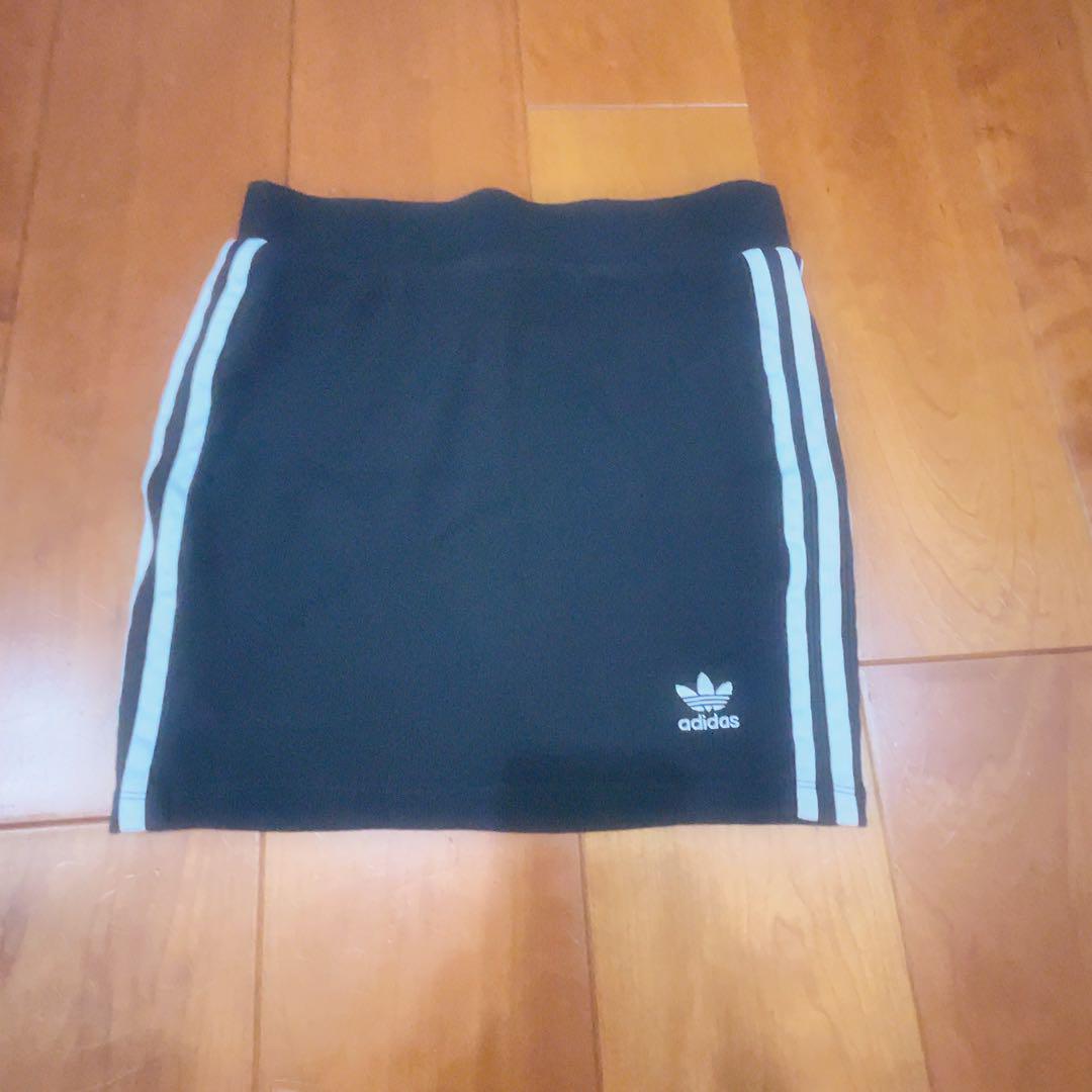 adidas （アディダス） ブラック タイトスカート XS - メルカリ