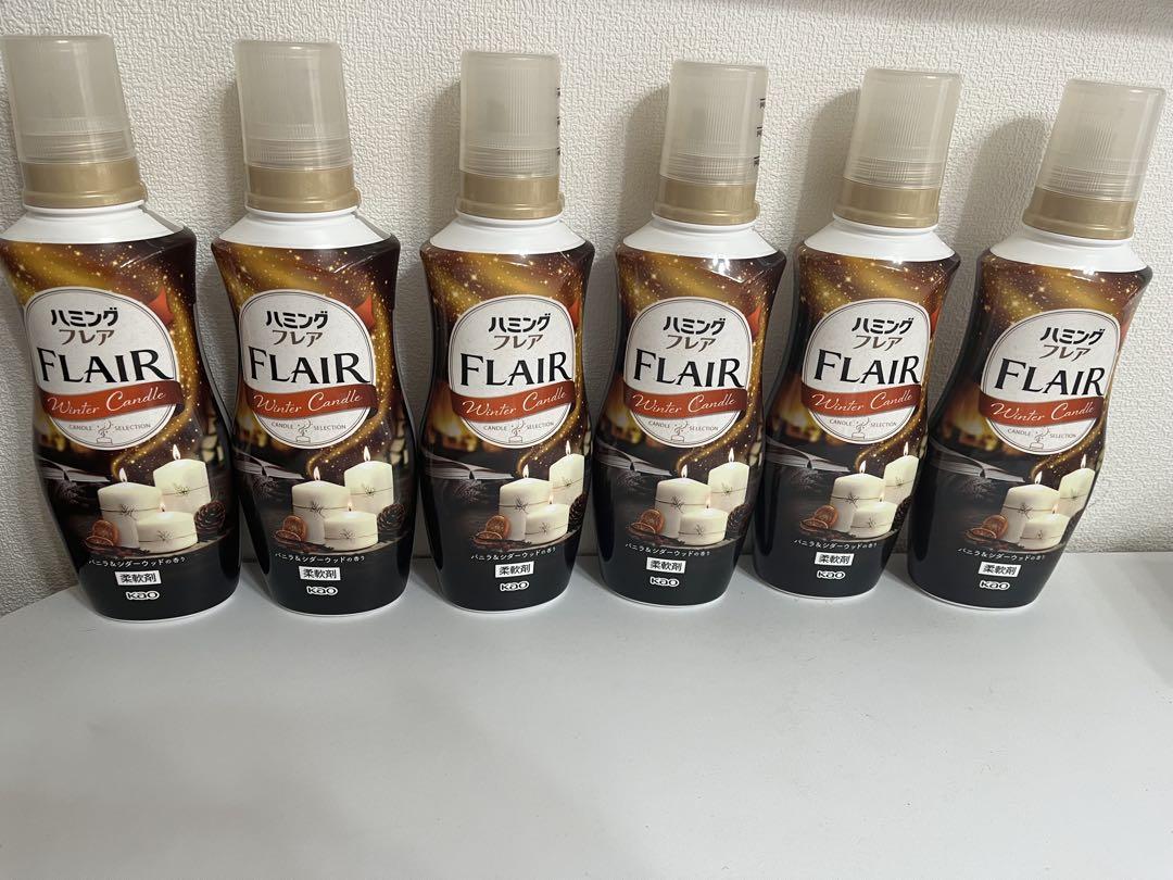 【新品】ハミングフレア柔軟剤バニラ＆シダーウッド 本体520ml×6本《送料込》