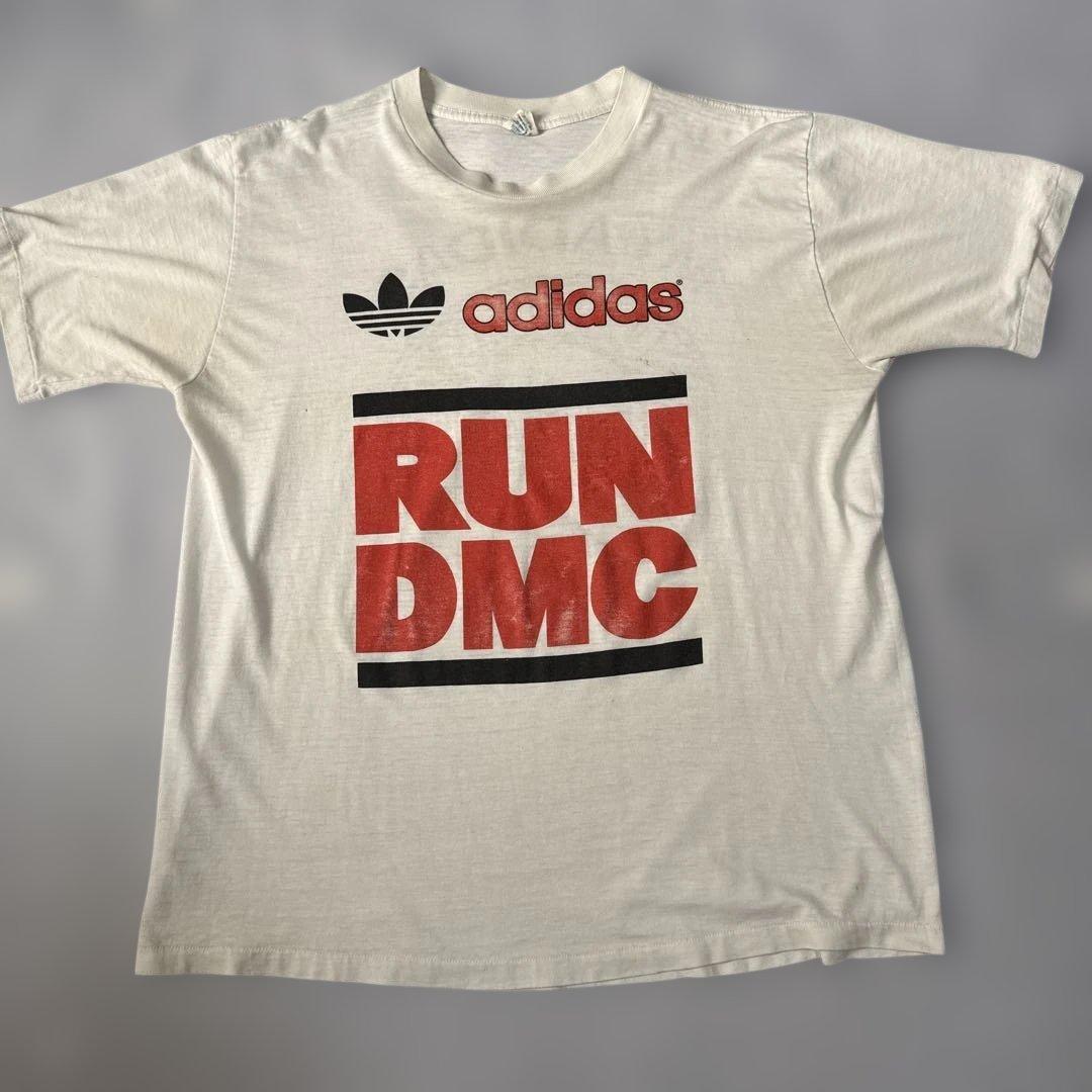 80s アディダスTシャツ run dmcXL(LL)・adidas