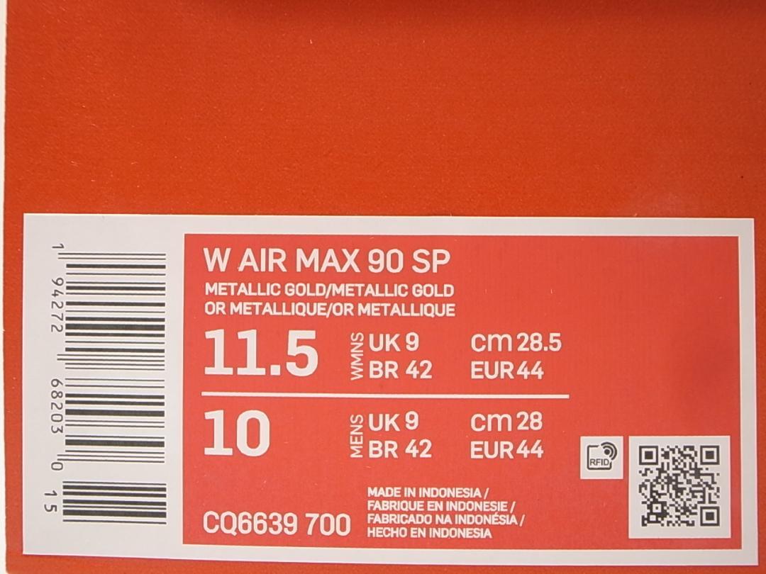 通販超特価 新品W AIR MAX 90 SPメタリックゴールドMETALLIC金 28cm AdKuN-m85681861797 格安超激安