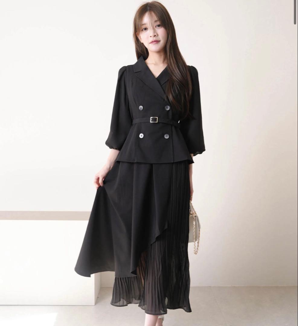 LIP SERVICE ジャケットプリーツロング ワンピースS LIP SERVICE