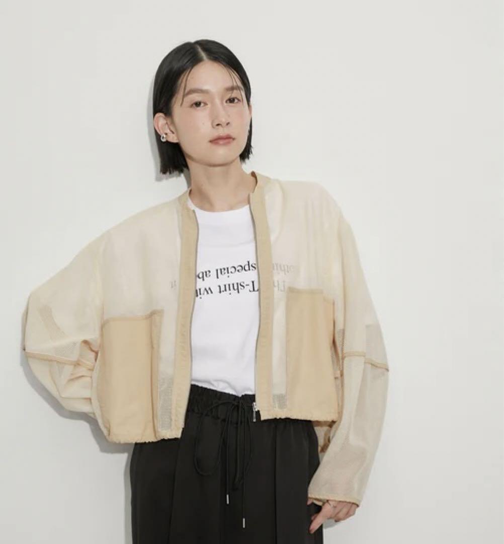 ADAM ET ROPE´ FEMME 【定番・追加】メッシュカーディガン