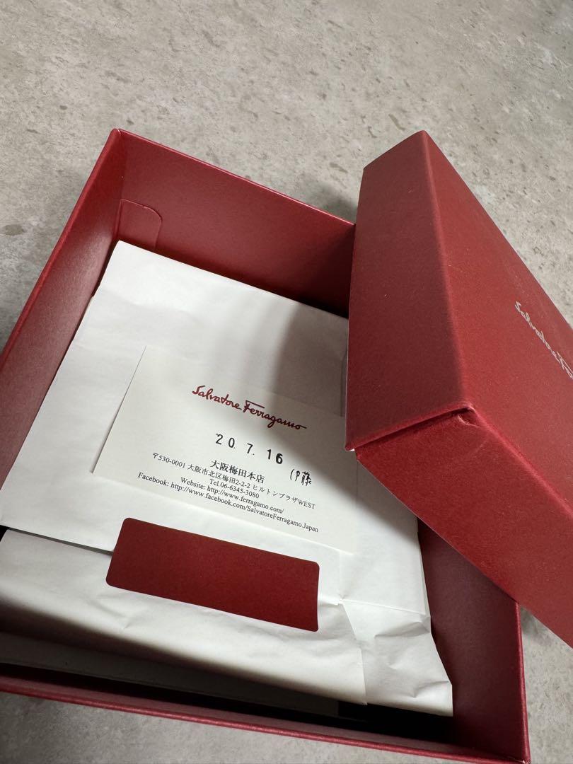 【美品】Salvatore Ferragamo ネイビーリボンカチューシャ