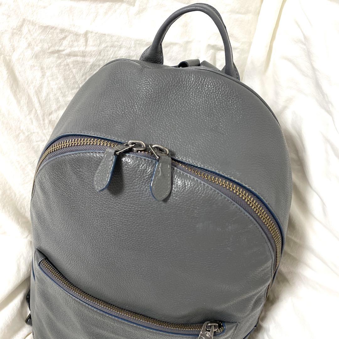 美品【COACH】メトロポリタン　ソフトバックパック　本革リュック　グレー
