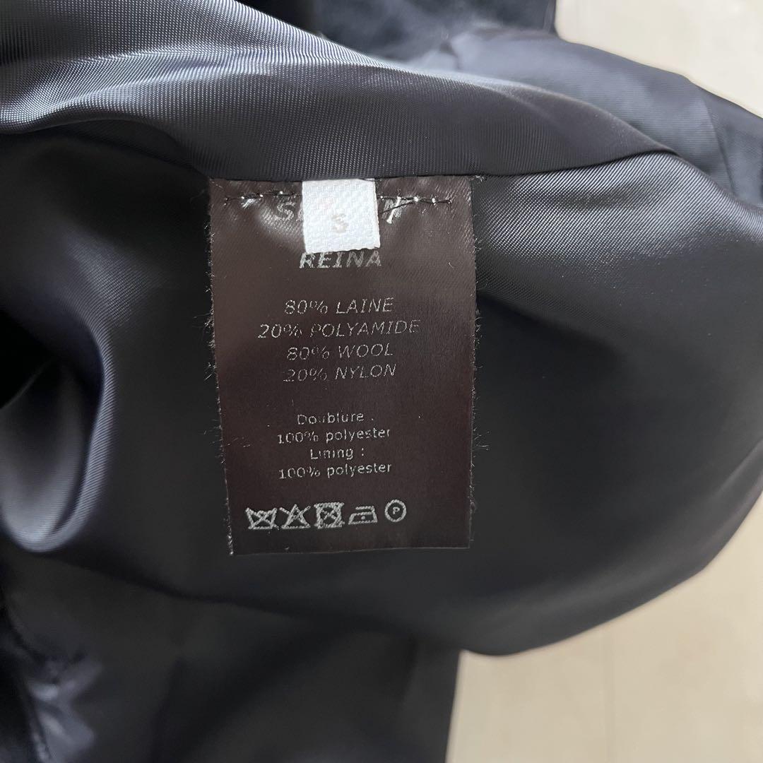 美品✨SESSUN ウールケープコート　ポンチョ　チュニジア製　ブラック　S