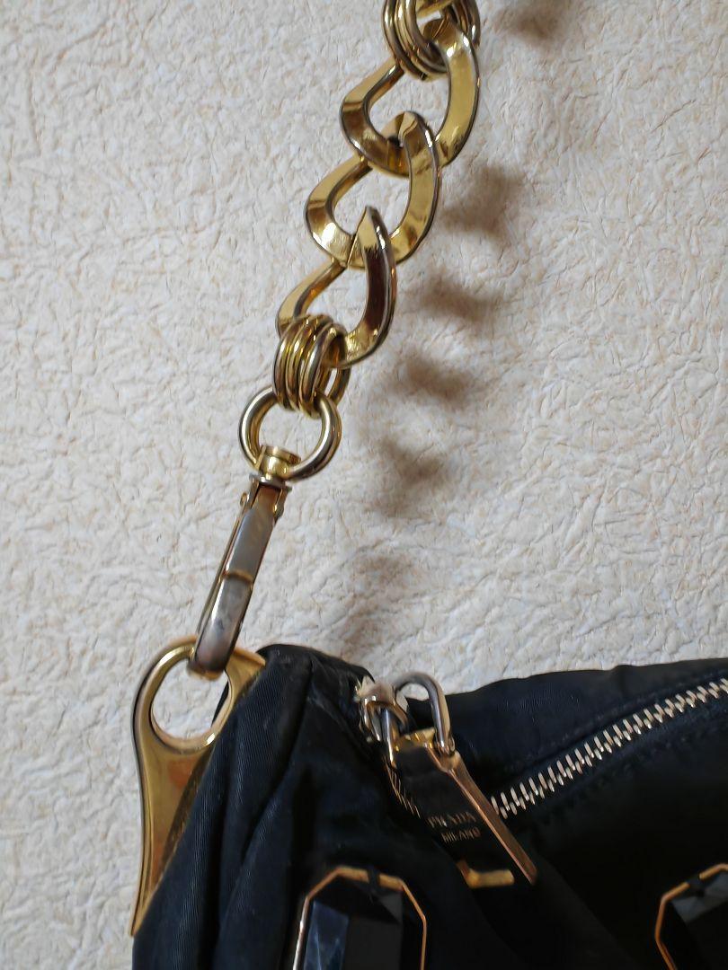 ✨希少✨ PRADAキルティング　チェーン　ハンドバッグ　アクセサリーポーチ PRADAキルティングチェーンバッグ （PRADA】プラダ キルティング