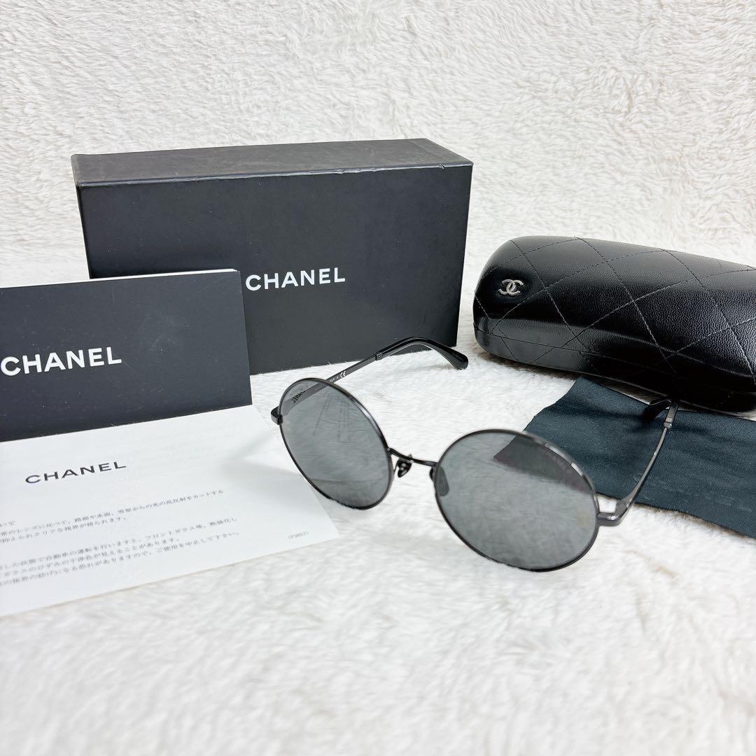CHANEL シャネル ラウンド サングラス 丸型 ブラック 4268