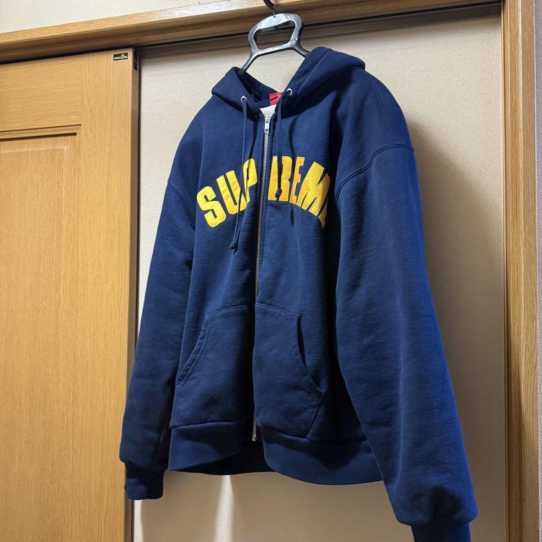supreme アーチロゴ　ジップパーカー　size M