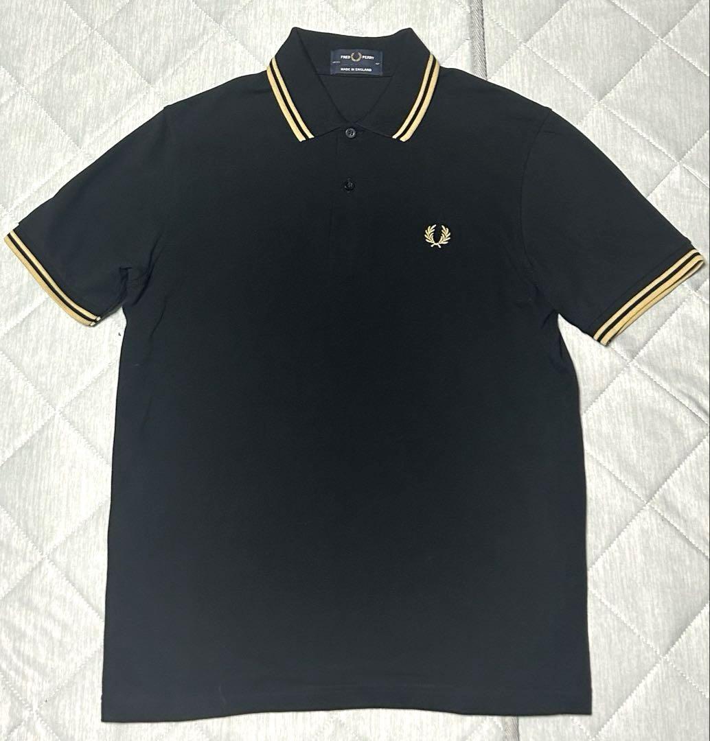 【M〜Lサイズ】FRED PERRY M12 ヒットユニオン 英国製 刺繍ロゴ フレッドペリー 英国製 M12 黒 金 40