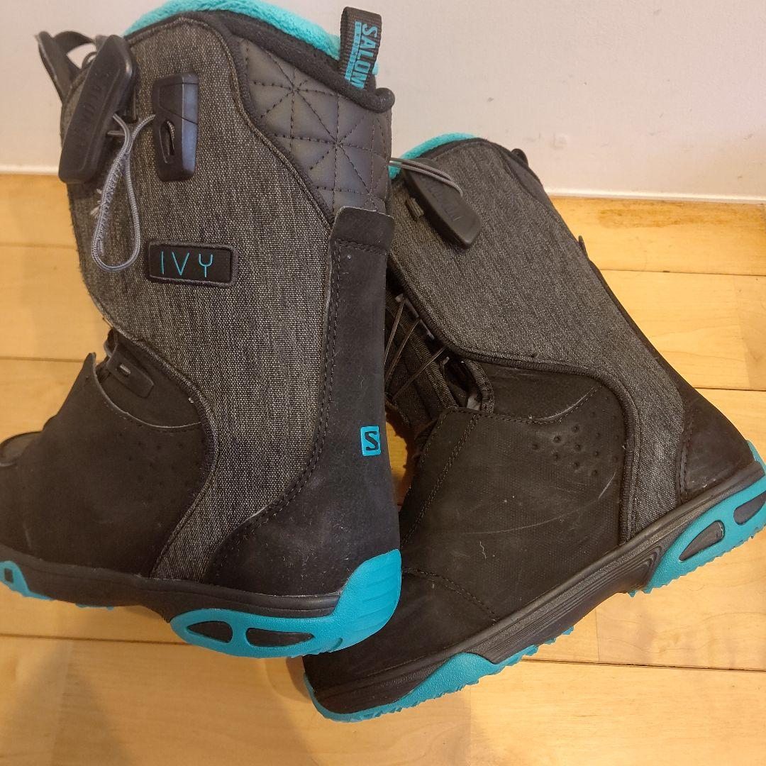 Salomon サロモン スノーボードブーツ 黒 レディース 23cm キッズ