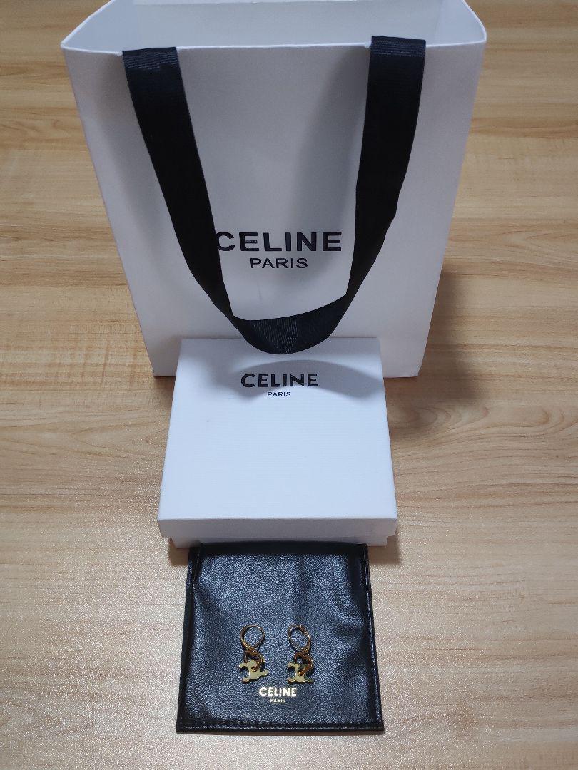 CELINE セリーヌ トリオンフ ハートピアス ゴールド 画像1