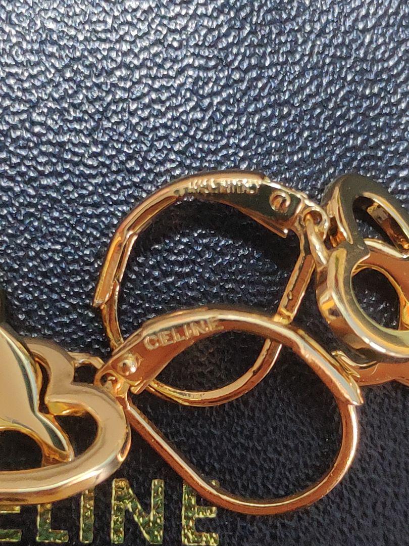 CELINE セリーヌ トリオンフ ハートピアス ゴールド 画像5