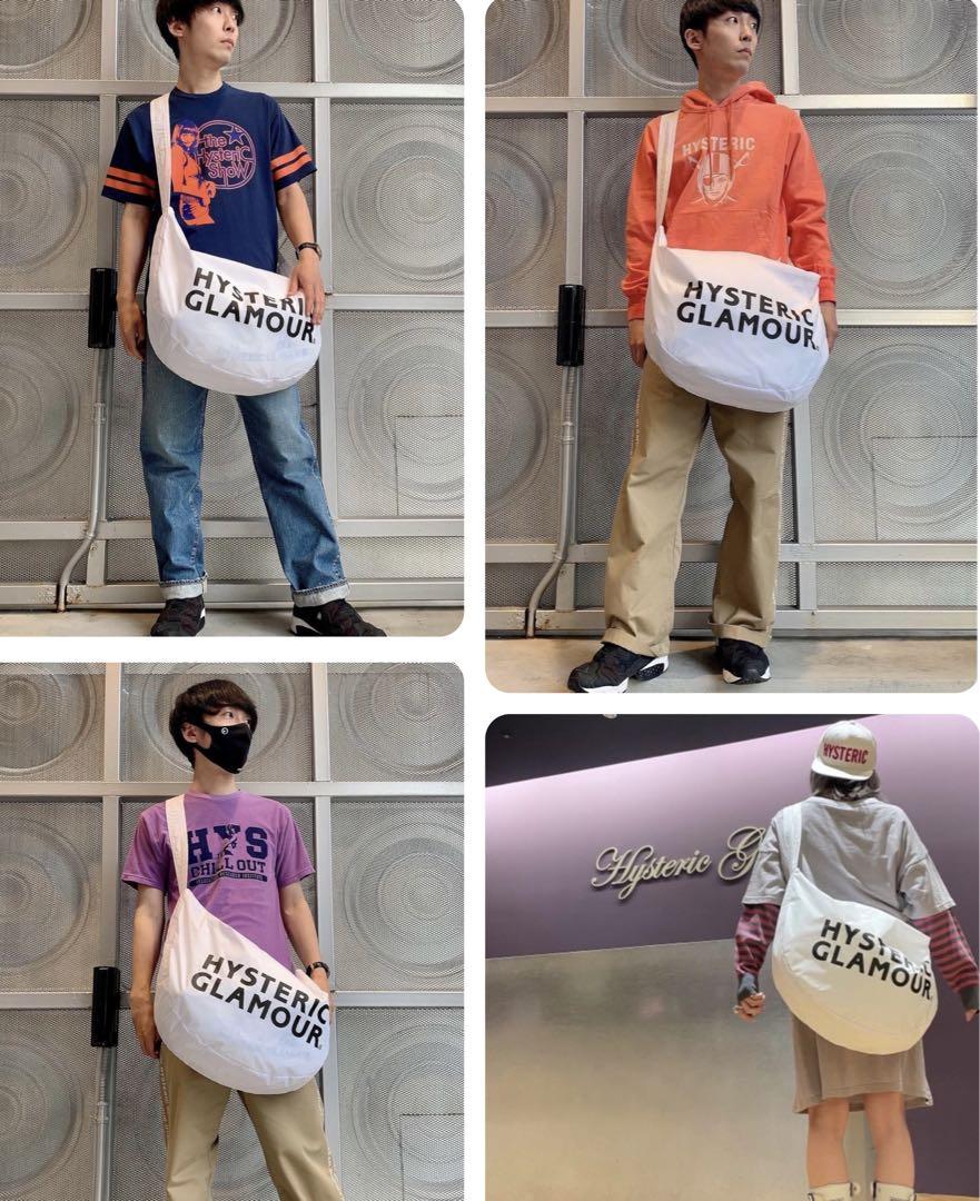 HYSTERIC GLAMOUR HYSTERICロゴ クロスボディーバッグ 白