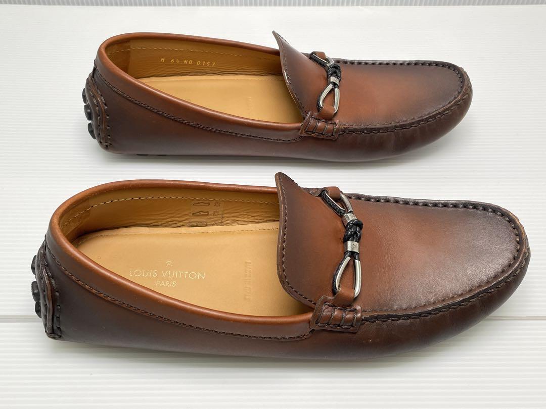 Louis Vuitton ブラウンレザー ローファー　メンズ　25.5cm