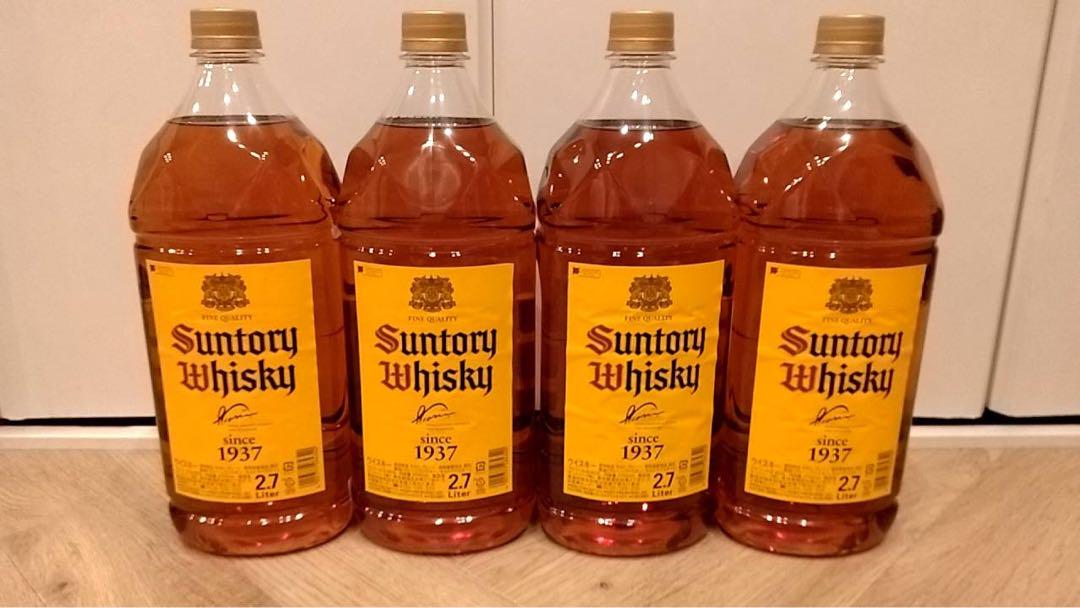 サントリーウイスキー角瓶　 ペットボトル　2.7L  4本セット　新品未開封