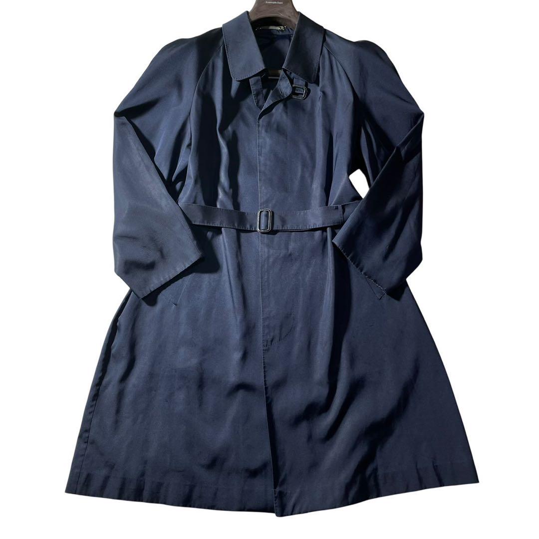 [美品]LANVIN ステンカラーコート カシミヤ100% ロング丈 裏地ロゴ入 美品]LANVIN ステンカラーコート カシミヤ100% ロング丈 裏地