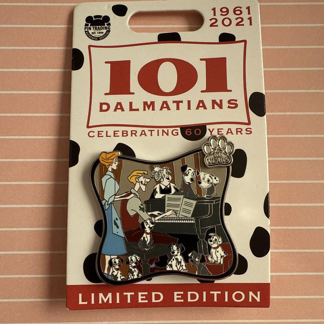 ディズニー　WDI 101匹わんちゃん　ポンゴ　ピンバッジ　バレンタイン ペアで付けたいポンゴ&パーディタ！東京ディズニーランド『101匹
