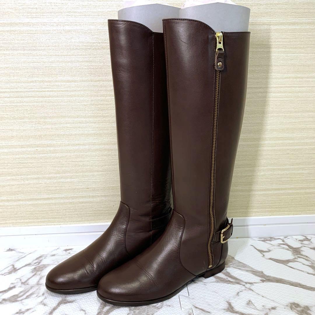 ダイアナ DIANA ロング ジョッキー ブーツ ブラウン 22cm