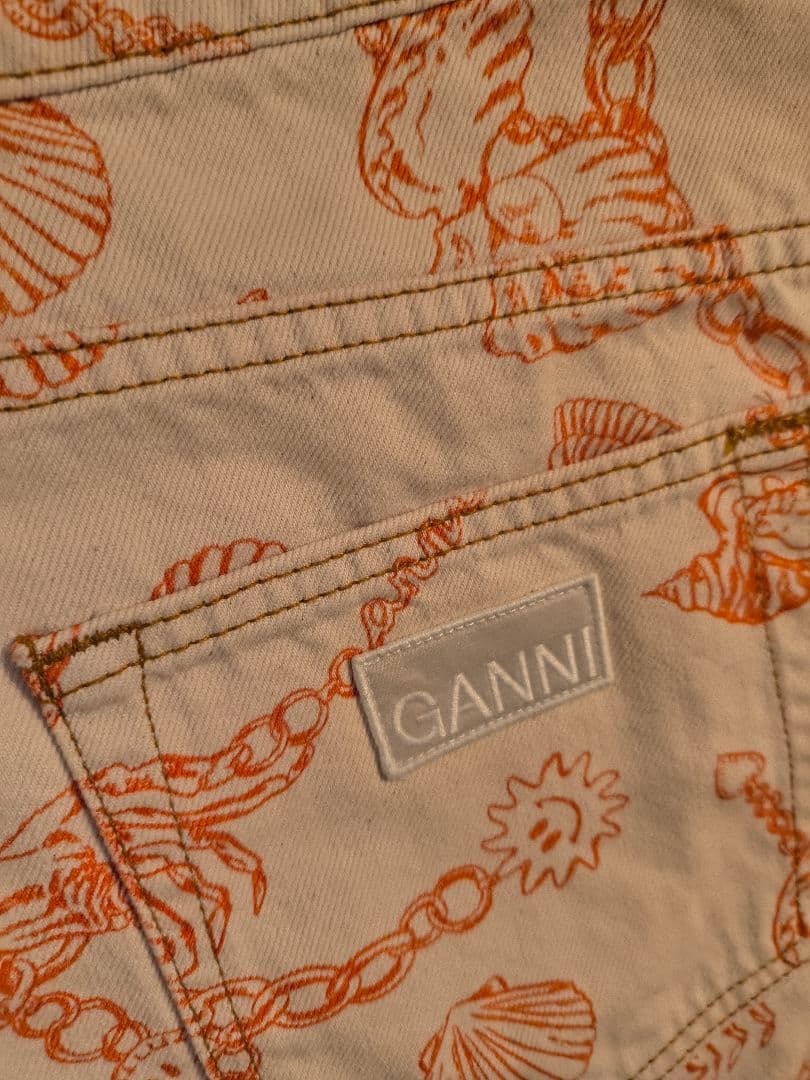GANNI シェルプリント デニムL・GANNI WWW_MORNINGWALKER_COM