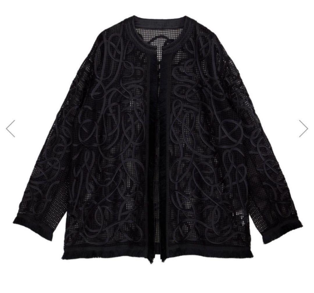 ジャケット・アウター MEDI TAPE EMBROIDERY MESH JACKET AMERI