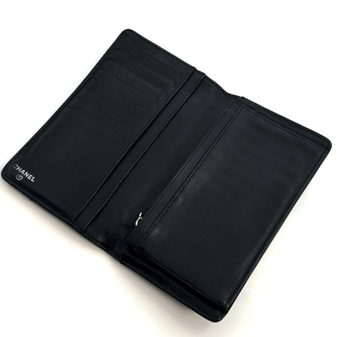 【美品✨】シャネル ココステッチ シェブロン V型押 長財布