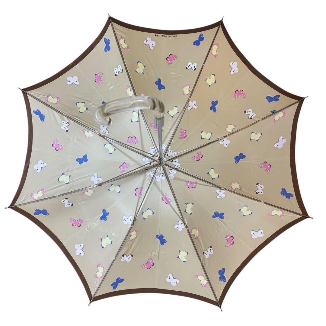新品 未使用 森英恵 ハナエモリ 傘 長傘 雨傘 バタフライ 蝶々柄 ゴールド 新品 未使用 森英恵 ハナエモリ 傘 長傘 雨傘 バタフライ 蝶々柄