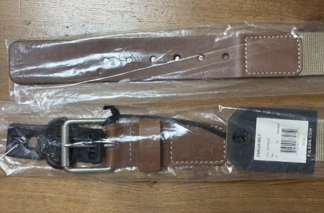 Filson belt フィルソン キャンバスベルト 革 メンズ ベルト M新品