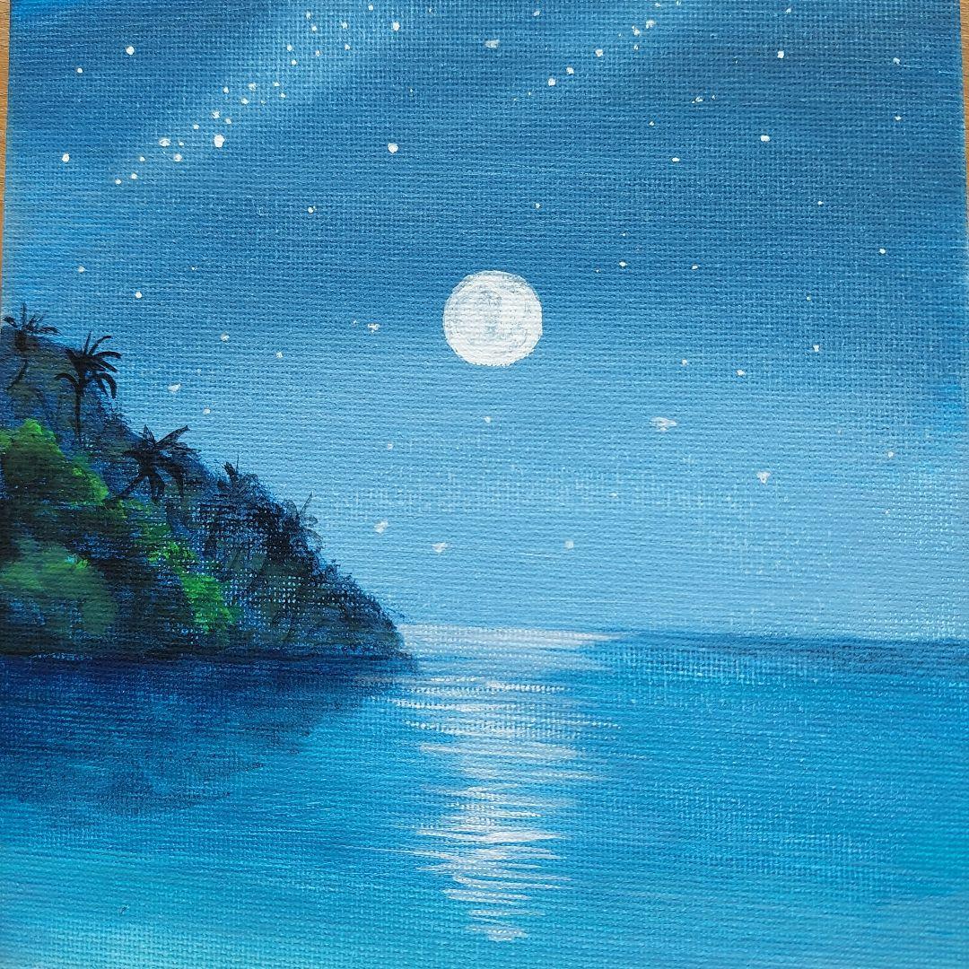 風景 アクリル画 山と湖の風景(原画、1点もの) 風景画 富士山 アクリル画 原画「西湖 いやしの里の秋」F4