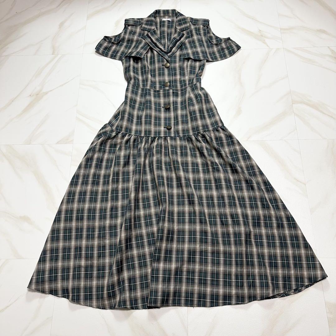axes femme POETIQUEワンピース　オフショル　レース　ロング丈M