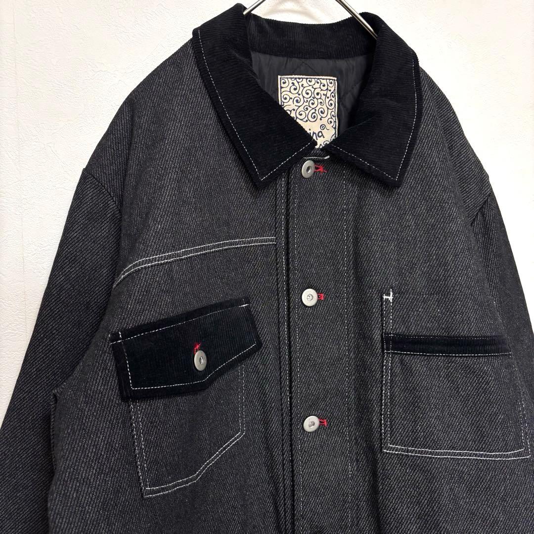 チャイハネAmina 中綿ジャケット バッファロースカル 内側キルティング チャイハネAmina 中綿ジャケット バッファロースカル 内側キルティング