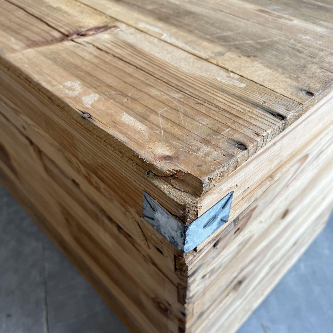 3個セット 大型 無塗装 木箱 昭和レトロ 古道具 お茶箱 ①