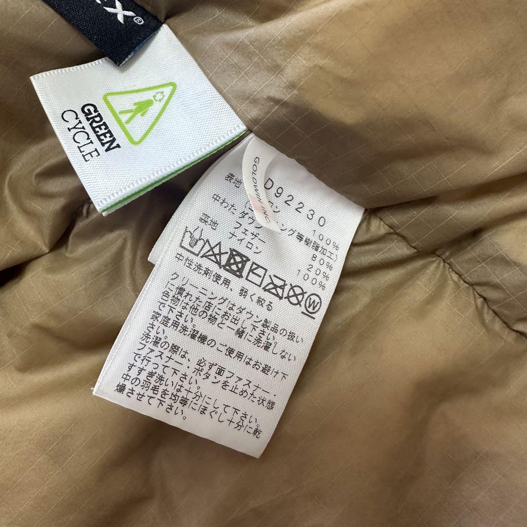 【美品】THE NORTH FACE ダウンジャケット グリーン ワッペン L