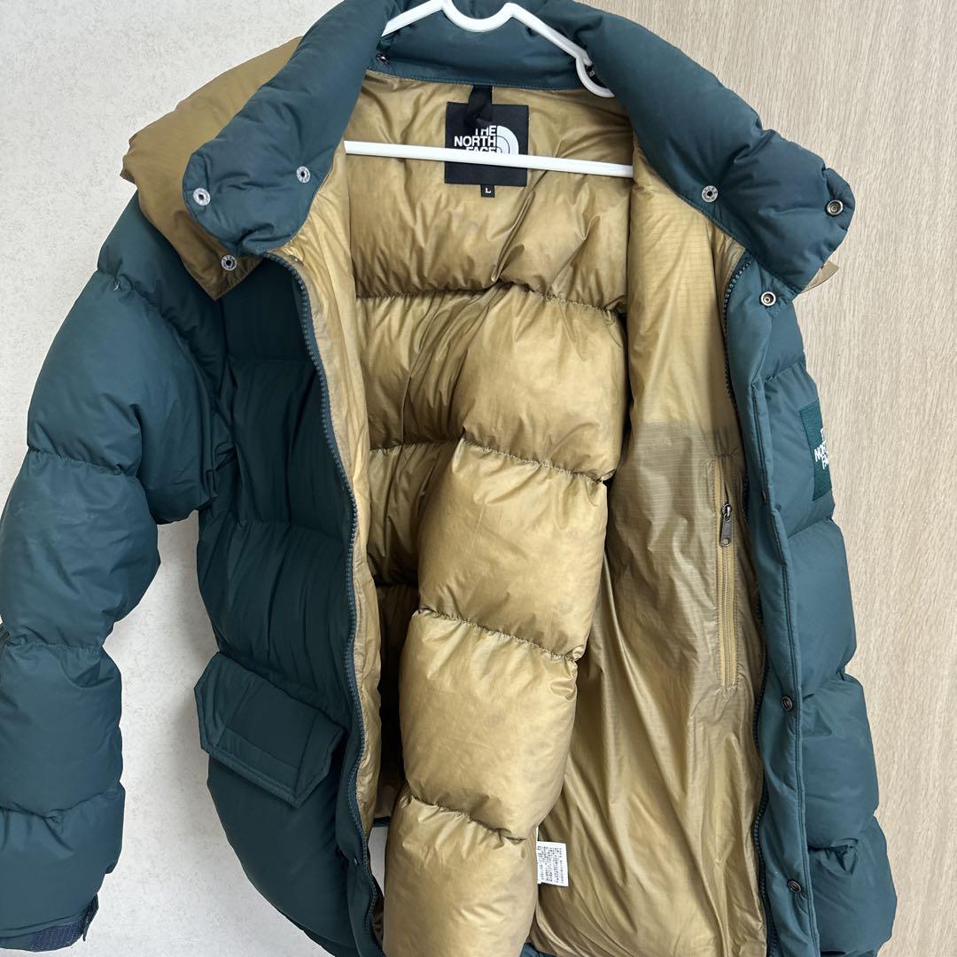 【美品】THE NORTH FACE ダウンジャケット グリーン ワッペン L