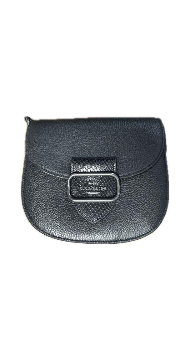 COACH モーガン サドルバッグ ショルダーバッグ ブラック レザー