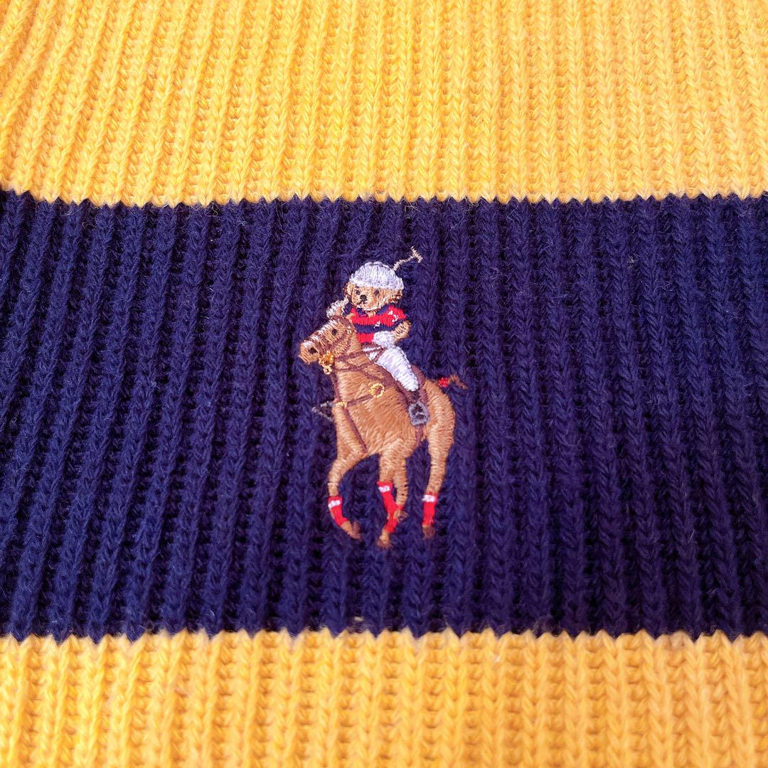 ポロラルフローレン　ポロベア　マフラー　ポニー　騎手　刺繍　タイガース　イエロー