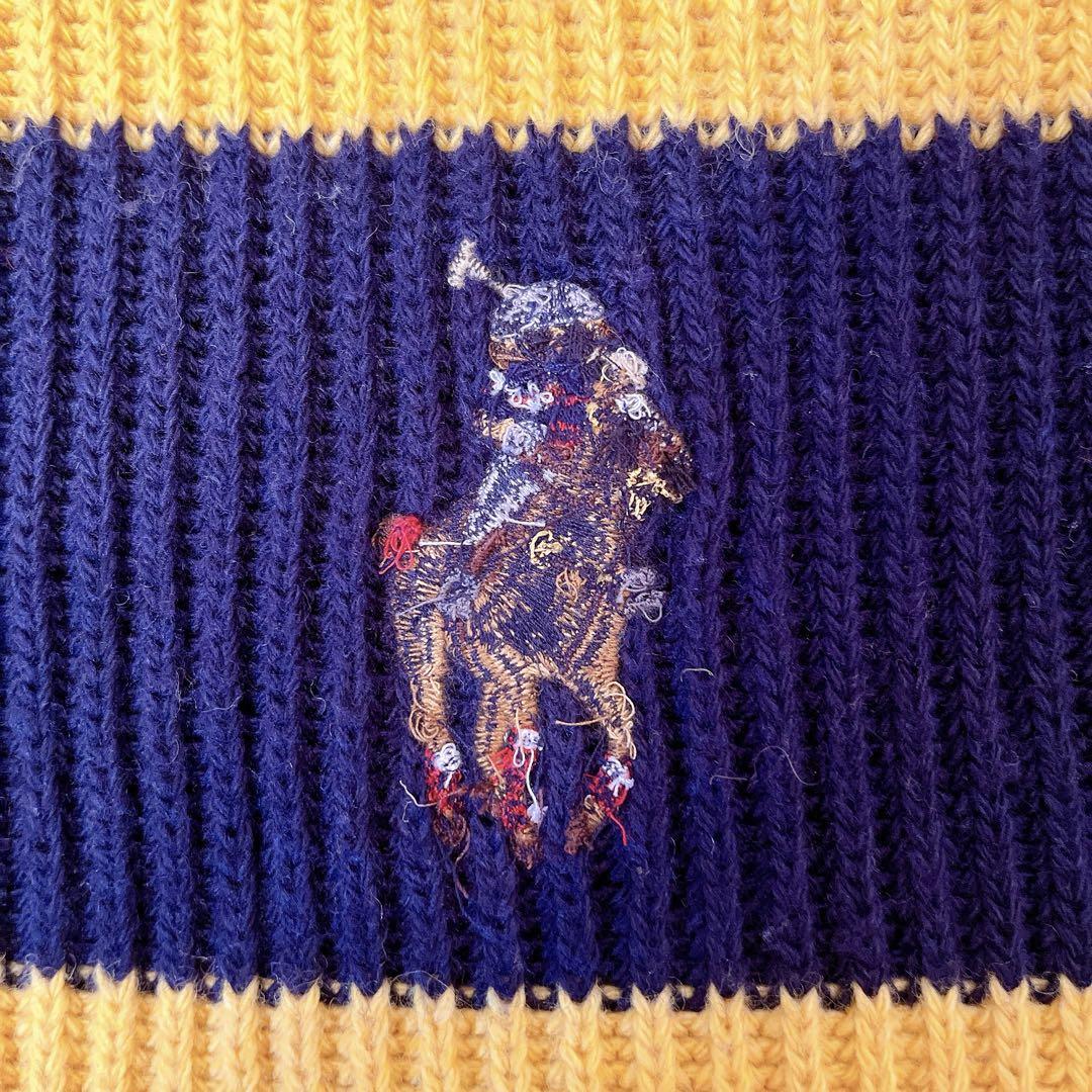 ポロラルフローレン　ポロベア　マフラー　ポニー　騎手　刺繍　タイガース　イエロー