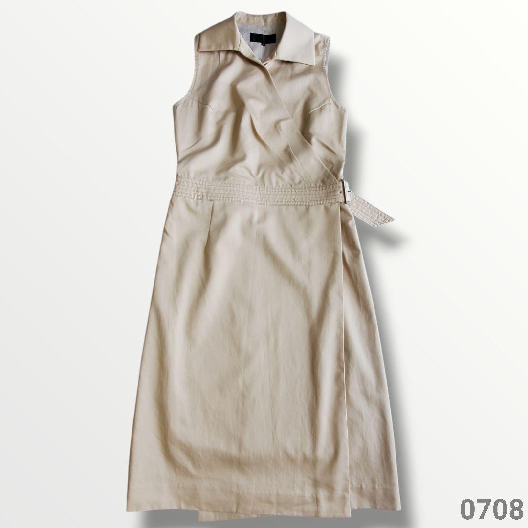 美品 UNTITLED アンタイトル カシュクール ワンピース ノースリーブ