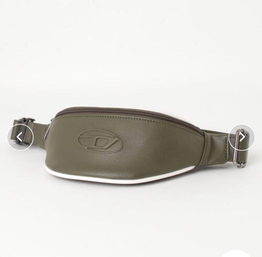 DIESEL レザー カーキ ショルダーバッグ ボディバッグ