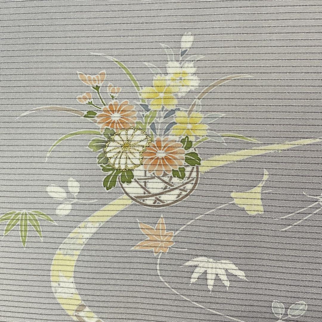 人気アイテムランキング(新品)  訪問着 夏着物 D43 専用 花模様 極美品 正絹 絽 グレー系 流水 着物・浴衣