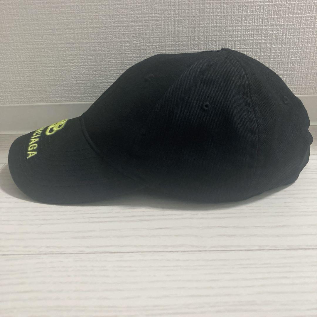 $*y様 BALENCIAGA　バイザーロゴ　キャップ　L59　マジックテープ 超美品✨BALENCIAGA バイザーロゴ キャップ L58 マジックテープ
