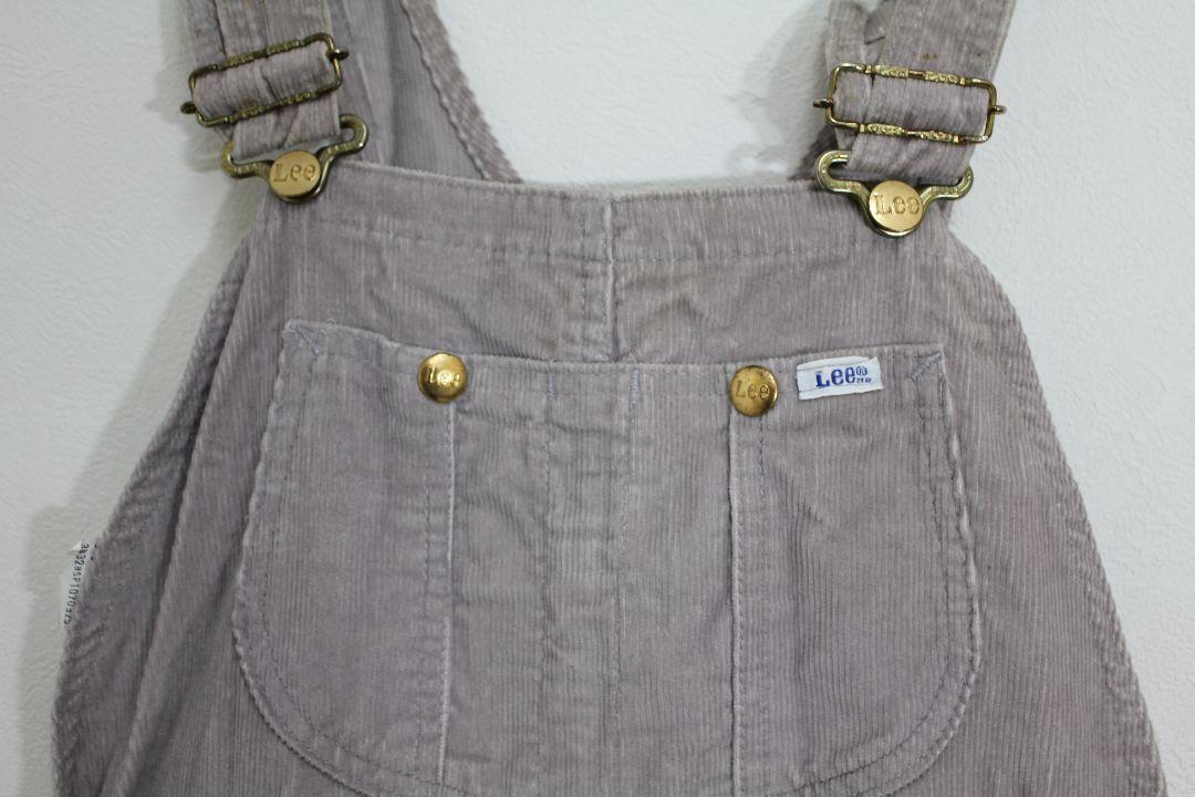 70年代 Lee USA製 オーバーオール コーデュロイ グレー