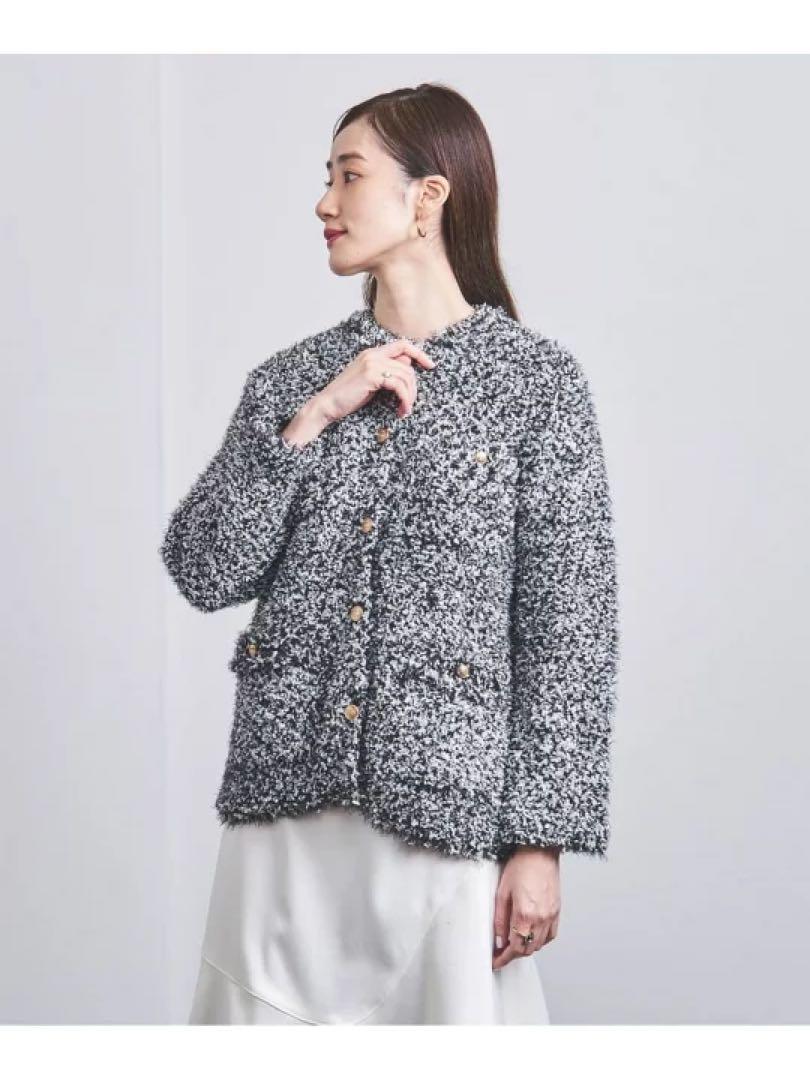 UNITED ARROWS ツイード メタルボタン カーディガン