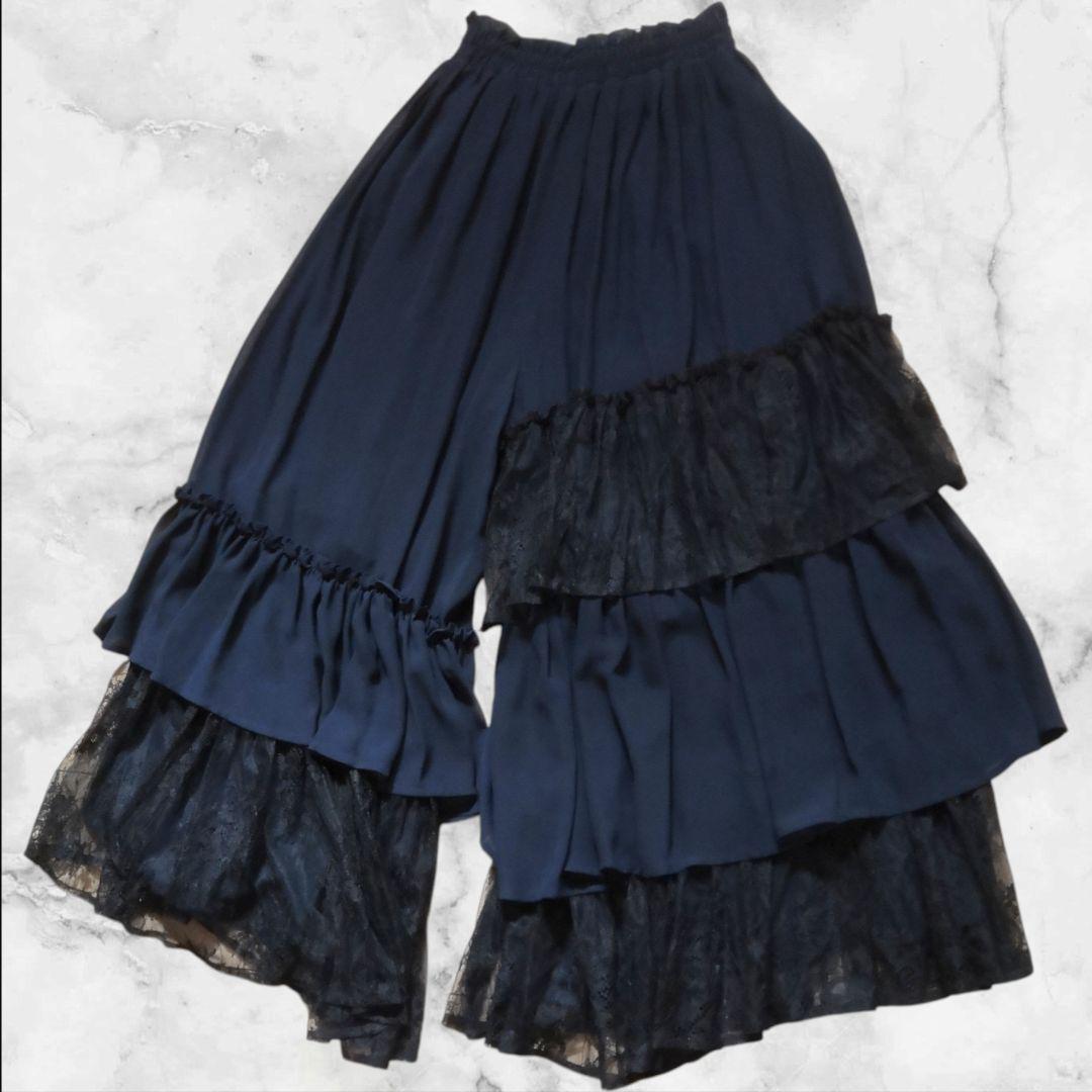 【新品タグ付】LA BELLE ETUDE　ラベルエチュード　黒　レ―ス　パンツ