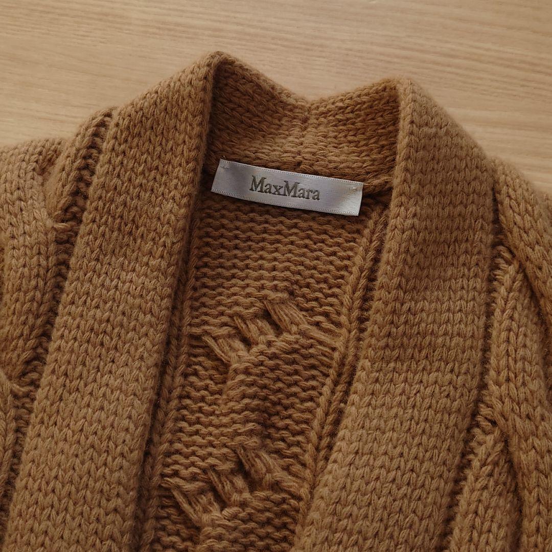 国産定番 専用 Max Mara ウールカシミヤニットカーディガン キャメル SvthH-m85727800832 セール低価