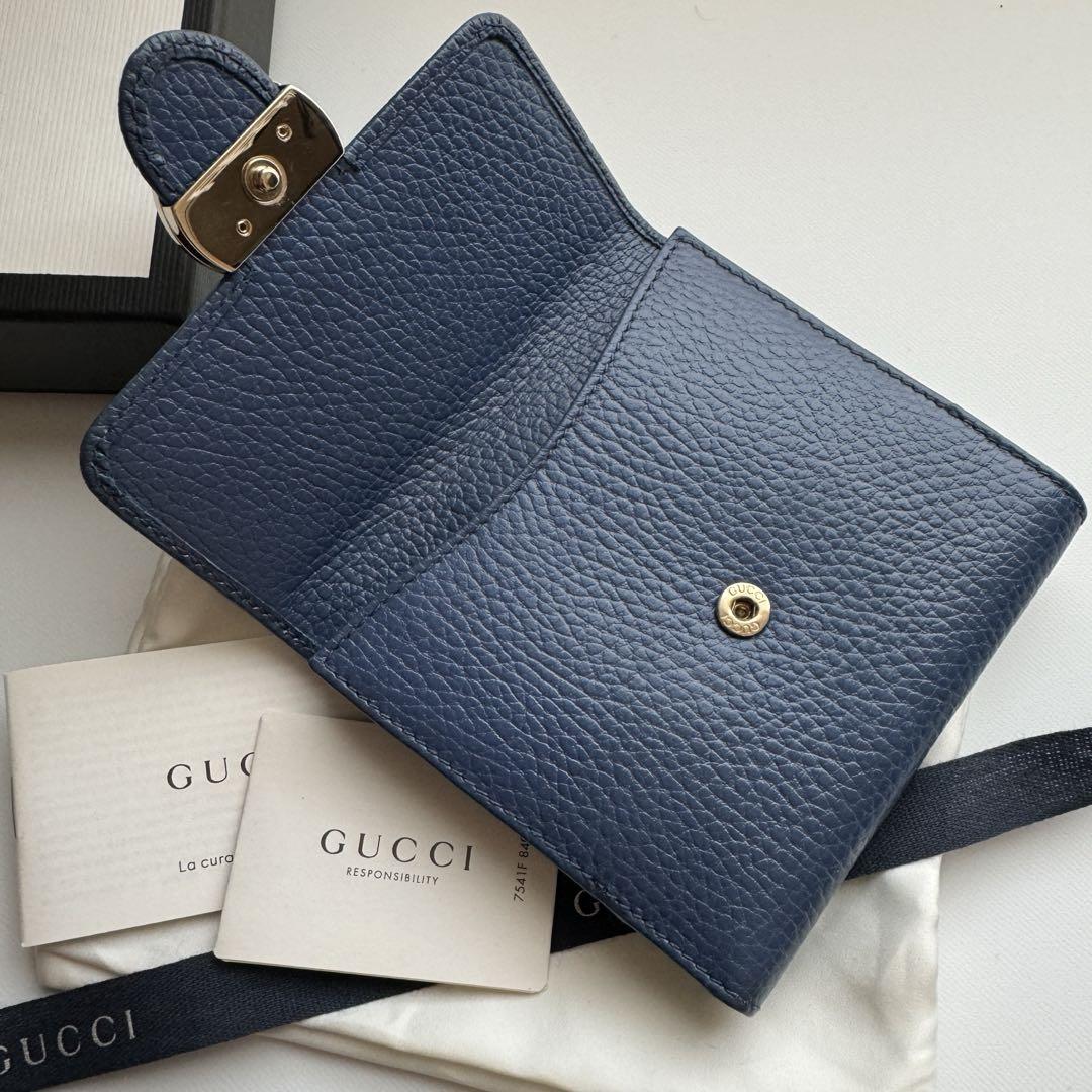 【極上美品】 466 GUCCI グッチ  インターロッキング 2つ折り 財布