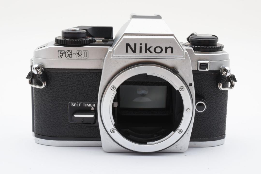 超美品　ニコン FG-20 シルバー フィルムカメラ　モルト新品交換済 B337