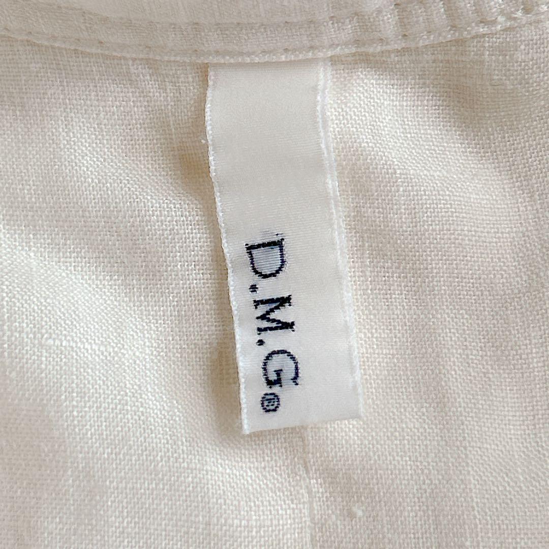 D.M.G ⿻ リネン ちび襟 ブラウス フレンチスリーブ 夏