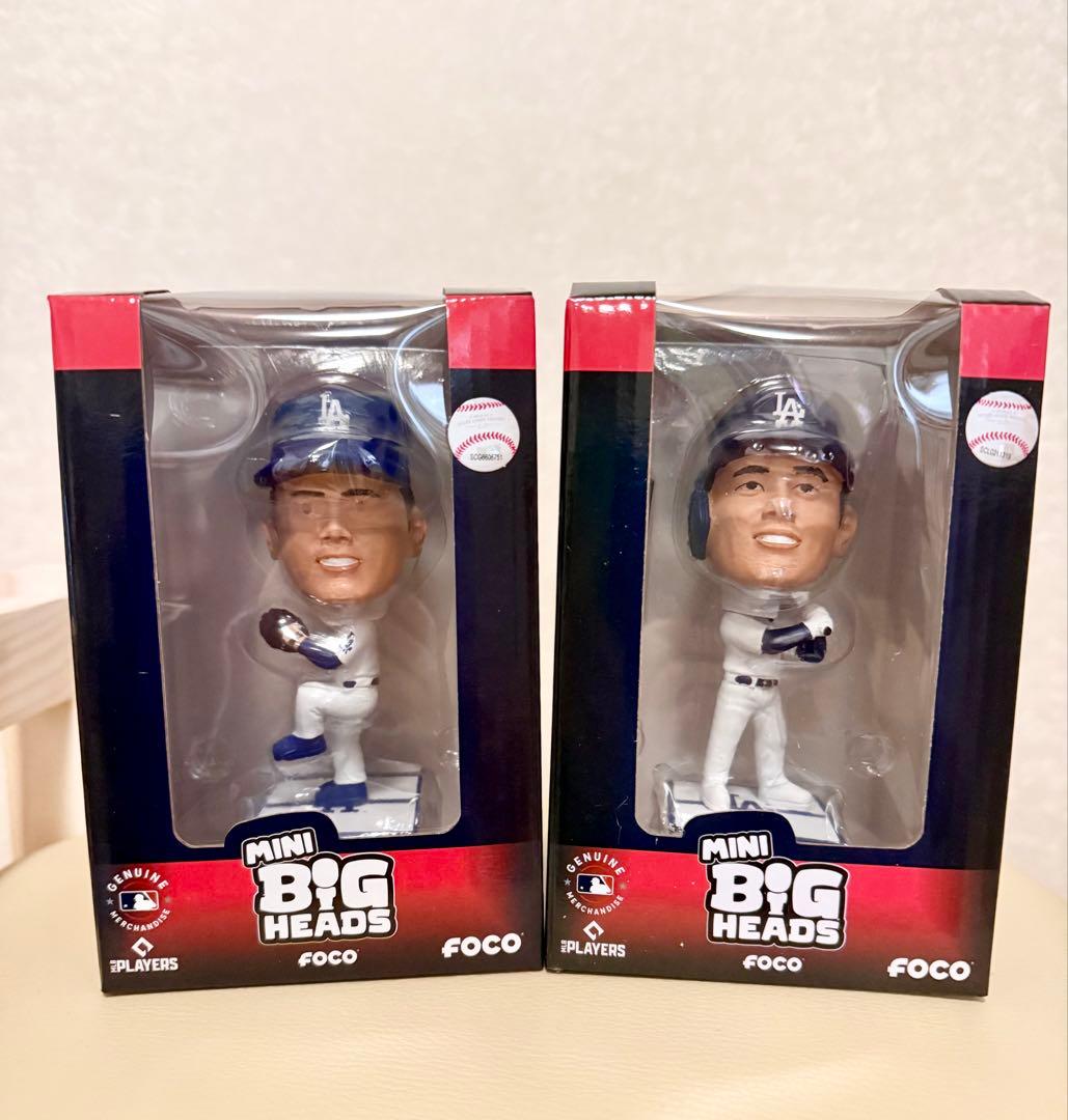 大谷翔平ボブルヘッドMINI BIG HEADS 二刀流2体セットMLB